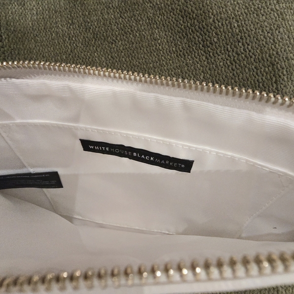 White House Black Market Floral Studded Clutch Spring Easter Hydrangea Purple - Picture 4 of 10